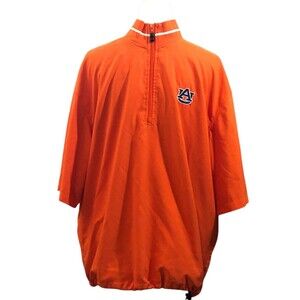 Ashworth Weather Systems Pullover Jacket Short Sleeve Mens Orange Large